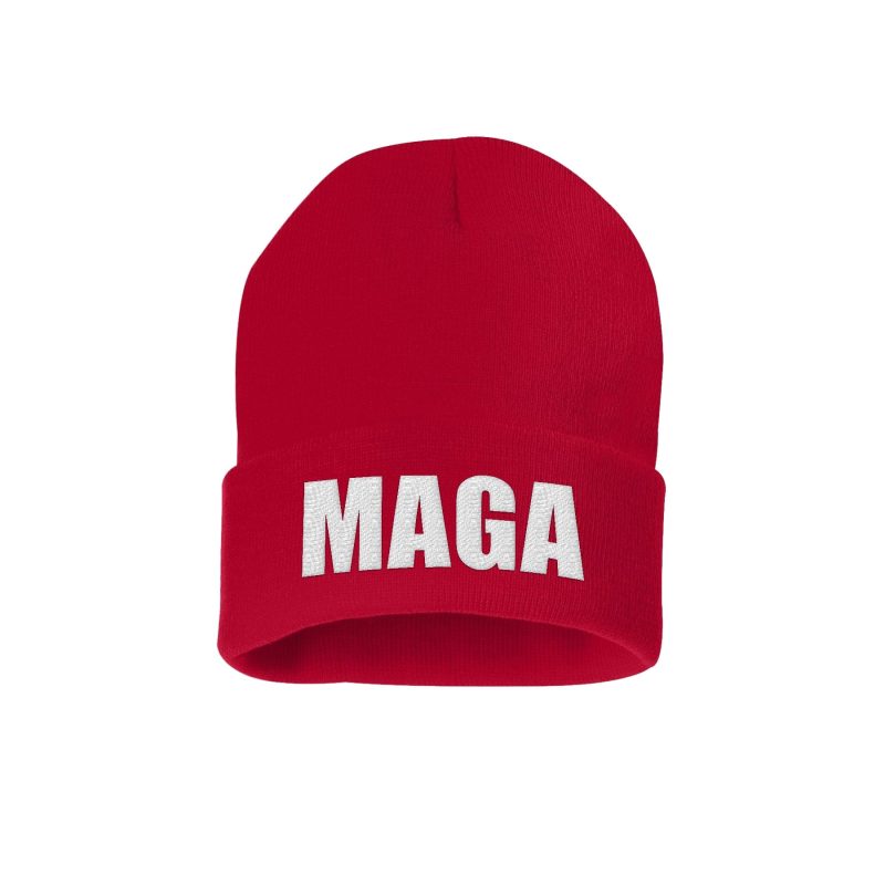 12 Inch Knit Hat / Red MAGA Beanie maga trump