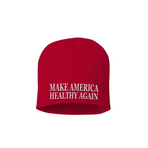 8 Inch Knit Hat / Red Make America Healthy Again Beanie maga trump