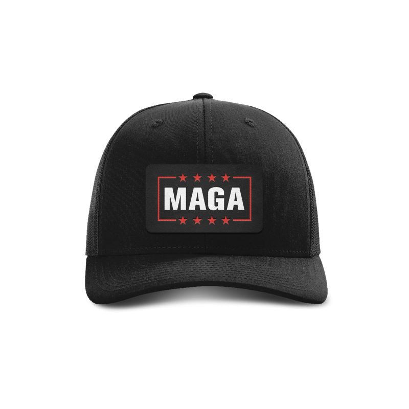 Adjustable Snapback Trucker Cap / Black MAGA Patch Hat maga trump