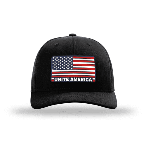 Adjustable Snapback Trucker Cap / Black MAGA Unite America Flag Patch Hat maga trump