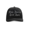 Adjustable Snapback Trucker Cap / Black Make America Great Again Dark Gothic MAGA Edition maga trump