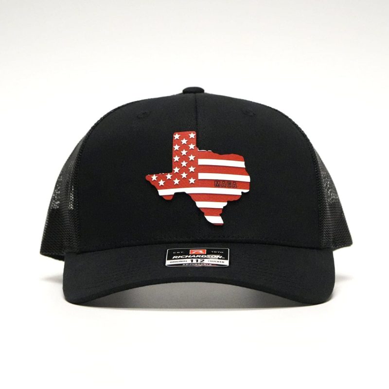 Adjustable Snapback Trucker Cap / Black Texas is MAGA Country maga trump