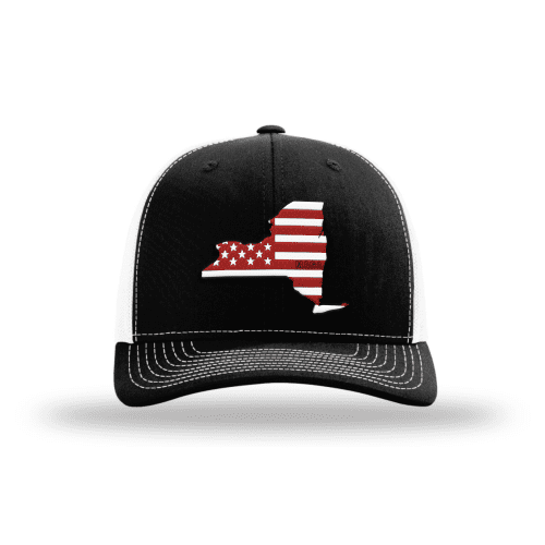 Adjustable Snapback Trucker Cap / Black/ White / OS New York is MAGA Country Hat maga trump