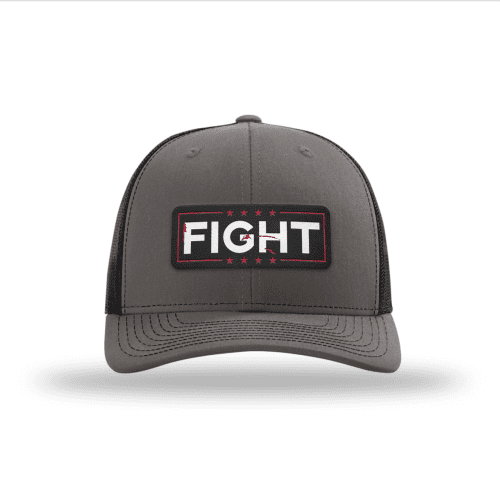 Adjustable Snapback Trucker Cap / Charcoal/ Black Fight Blood Splatter Trucker Hat maga trump