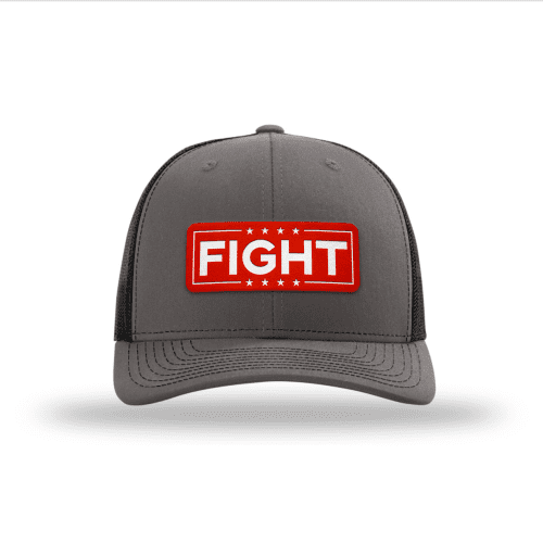 Adjustable Snapback Trucker Cap / Charcoal/ Black Fight - Red Trucker Hat maga trump