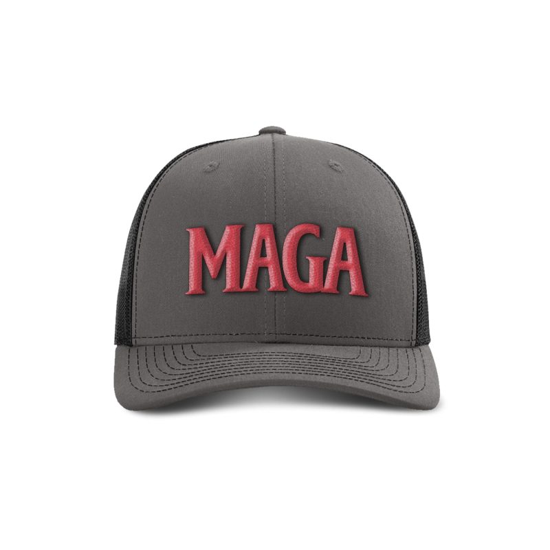 Adjustable Snapback Trucker Cap / Charcoal/ Black MAGA Trucker Hat maga trump