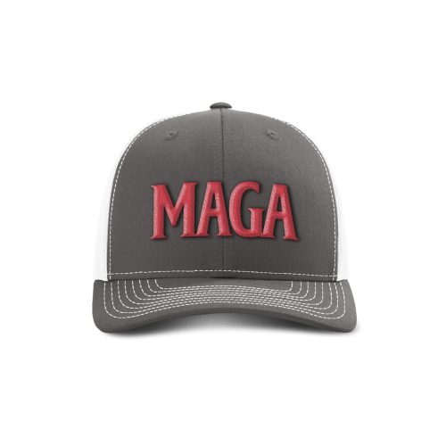 Adjustable Snapback Trucker Cap / Charcoal/ White MAGA Trucker Hat maga trump