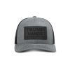 Adjustable Snapback Trucker Cap / Heather Grey/ Black Trump Vance MAGA Blackout Leather Patch Trucker Hat maga trump