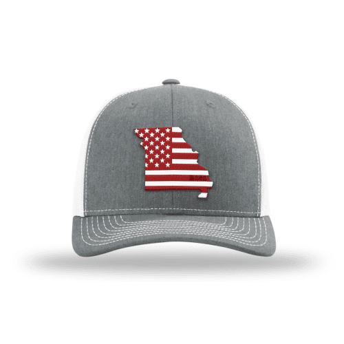 Adjustable Snapback Trucker Cap / Heather Grey/ White / OS Missouri is MAGA Country Hat maga trump