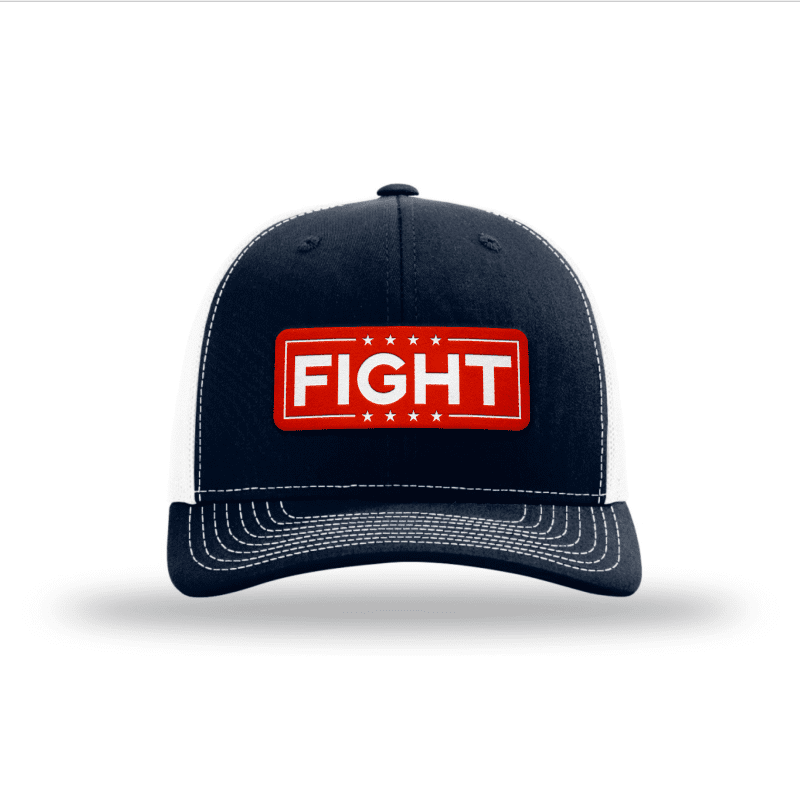 Adjustable Snapback Trucker Cap / Navy/ White Fight - Red Trucker Hat maga trump