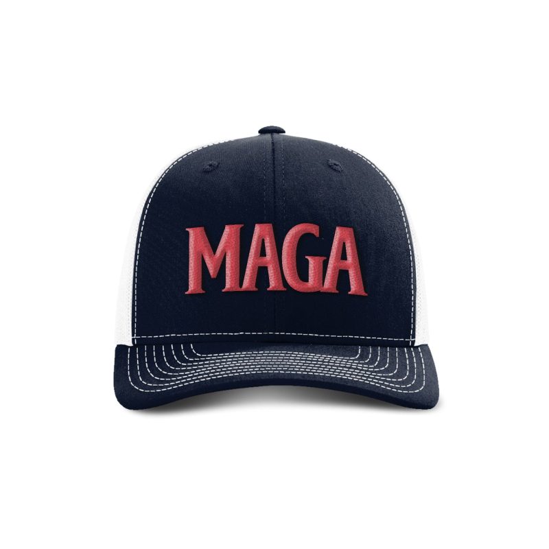 Adjustable Snapback Trucker Cap / Navy/ White MAGA Trucker Hat maga trump