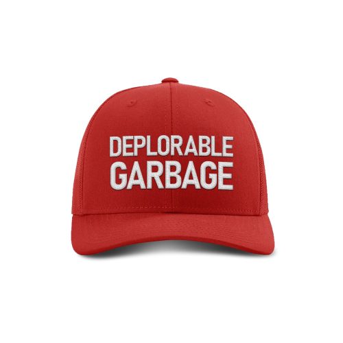 Adjustable Snapback Trucker Cap / Red Deplorable Garbage Trucker Hat maga trump