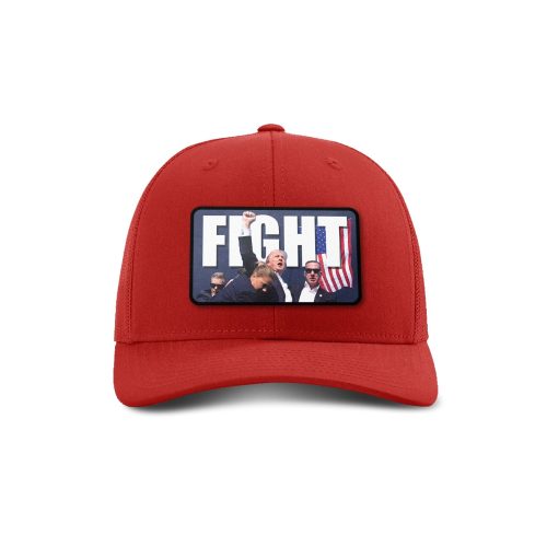 Adjustable Snapback Trucker Cap / Red Fight Trump Trucker Hat maga trump