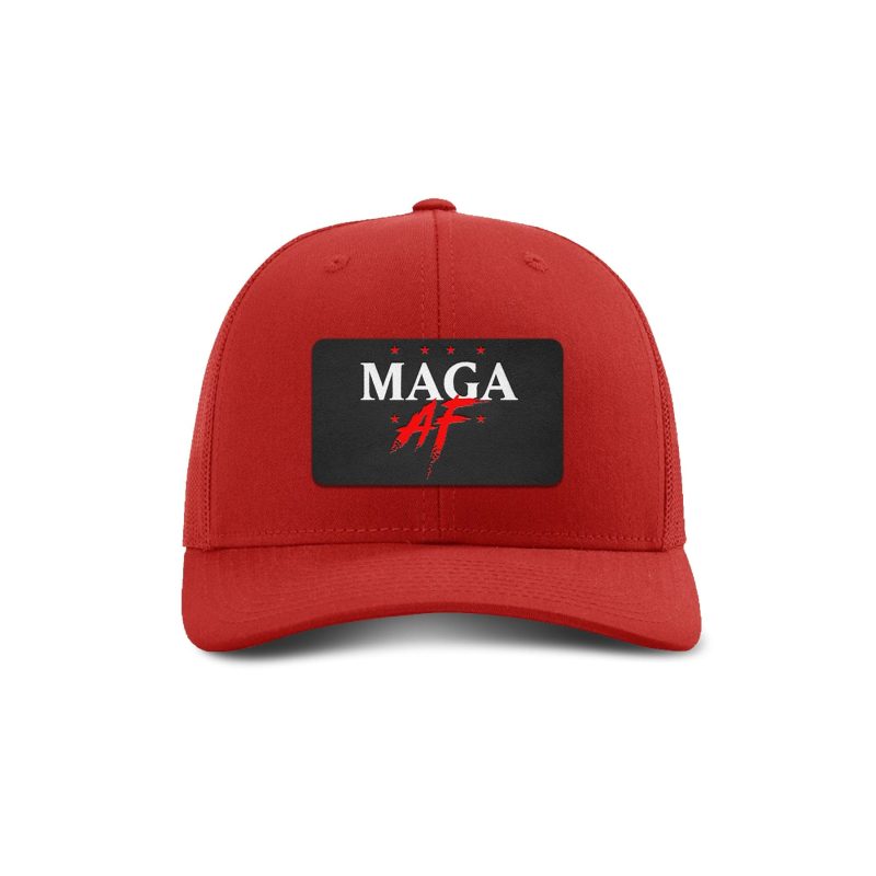 Adjustable Snapback Trucker Cap / Red MAGA AF Patch Trucker Hat maga trump