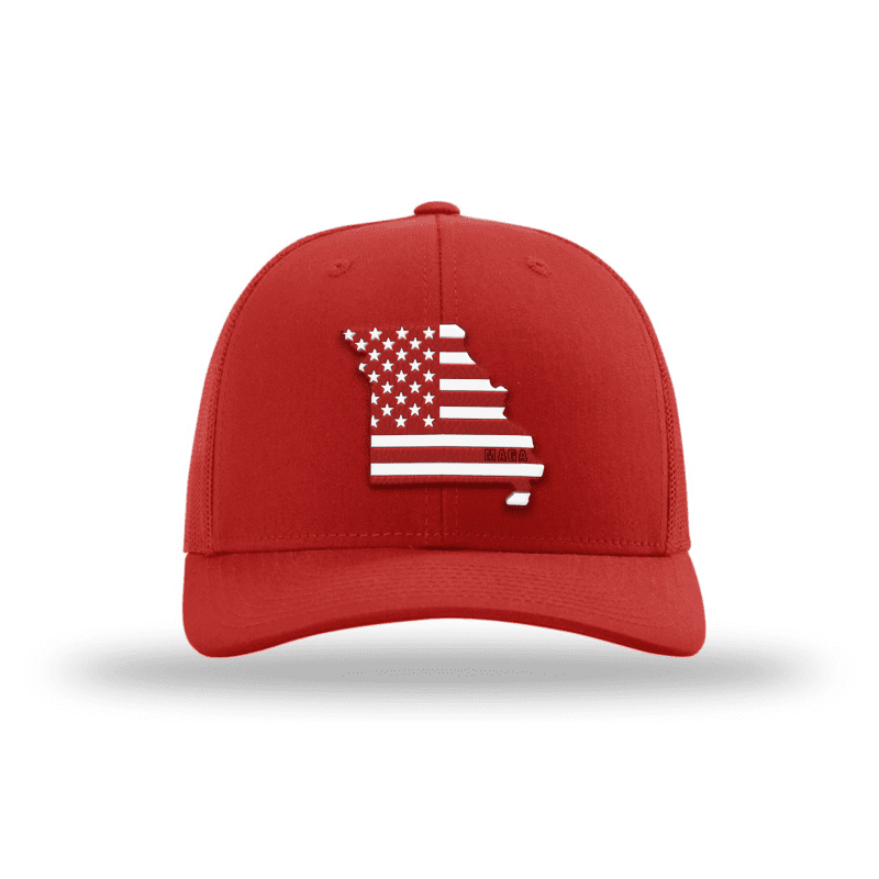 Adjustable Snapback Trucker Cap / Red / OS Missouri is MAGA Country Hat maga trump