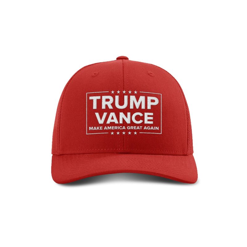 Adjustable Snapback Trucker Cap / Red Trump Vance Trucker Hat maga trump