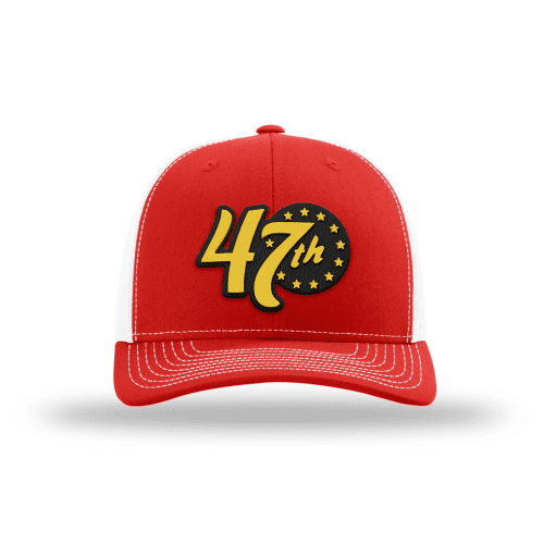 Adjustable Snapback Trucker Cap / Red/ White Limited Edition 47th President Trucker Hat - Gold/Black maga trump