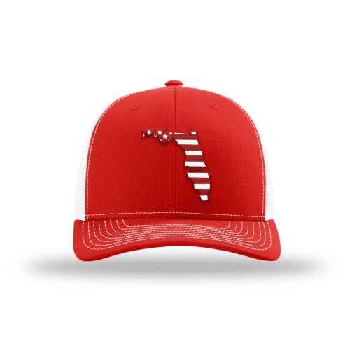 Adjustable Snapback Trucker Cap / Red/ White / OS Florida is MAGA Country Hat maga trump