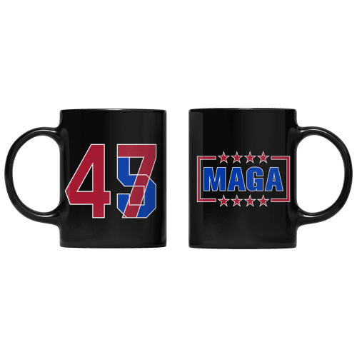 Black 45/47 Mug maga trump