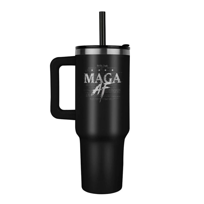 Black MAGA AF 40oz Tumbler maga trump