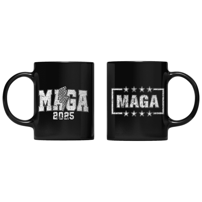 Black MAGA Lightning Bolt Mug maga trump