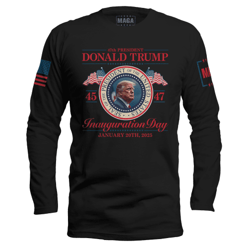 Black / S Inauguration Day Long Sleeve maga trump