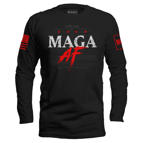 Black / S MAGA AF Long Sleeve maga trump