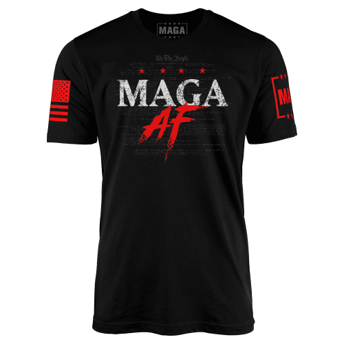 Black / S MAGA AF - Moisture Wicking T-shirt maga trump