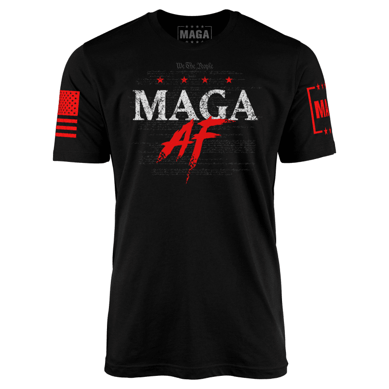 Black / S MAGA AF - Moisture Wicking T-shirt maga trump