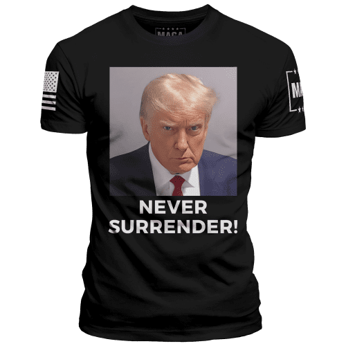 Black / S Never Surrender (Black) maga trump