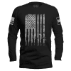 Black / S Rifle Flag White Long Sleeve maga trump