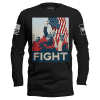 Black / S Trump Fight Iconic Long Sleeve maga trump