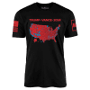 Black / S Trump Vance 2024 Electoral Map - Moisture Wicking T-shirt maga trump