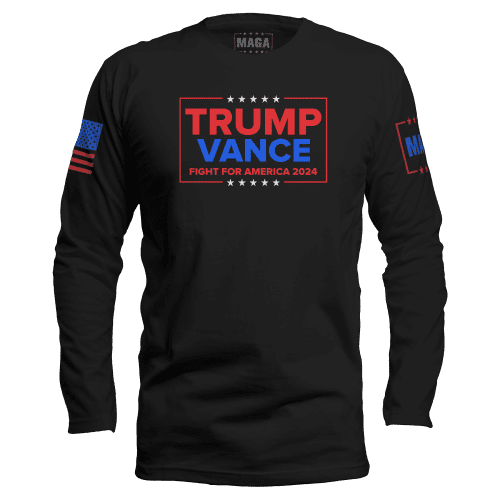 Black / S Trump Vance - Fight Long Sleeve maga trump