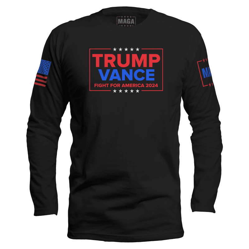 Black / S Trump Vance - Fight Long Sleeve maga trump