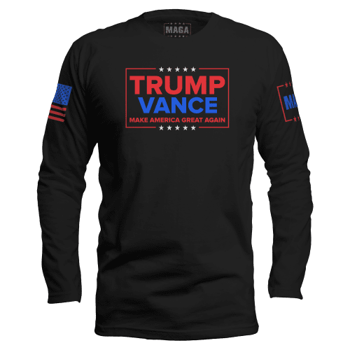 Black / S Trump Vance - MAGA Long Sleeve maga trump