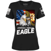 Black / XS American / Merican Eagle Ladies Tee maga trump