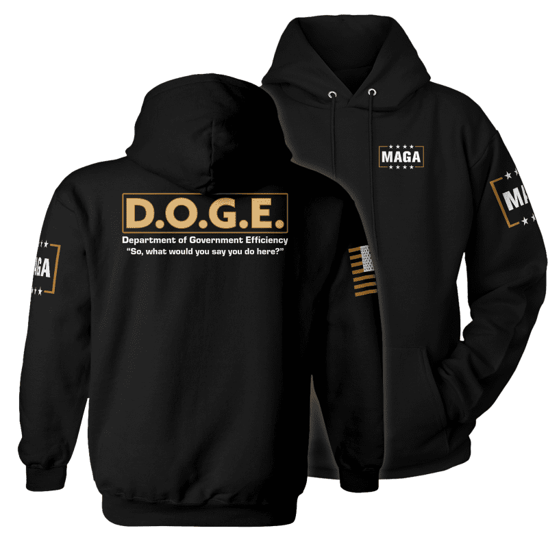 Black / XS D.O.G.E Hoodie maga trump