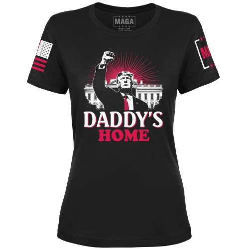 Black / XS Daddy's Home 5 Ladies Tee maga trump