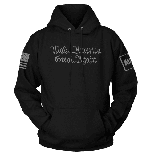 Black / XS Dark Make America Great Again Constitution Hoodie maga trump