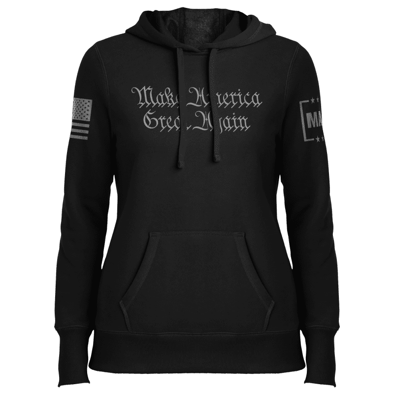 Black / XS Dark Make America Great Again Constitution Ladies Hoodie maga trump