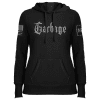 Black / XS Garbage Gothic Ladies Hoodie maga trump