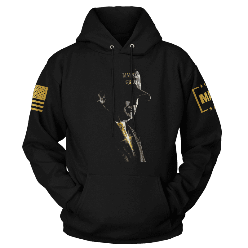 Black / XS Golden MAGA Hoodie maga trump