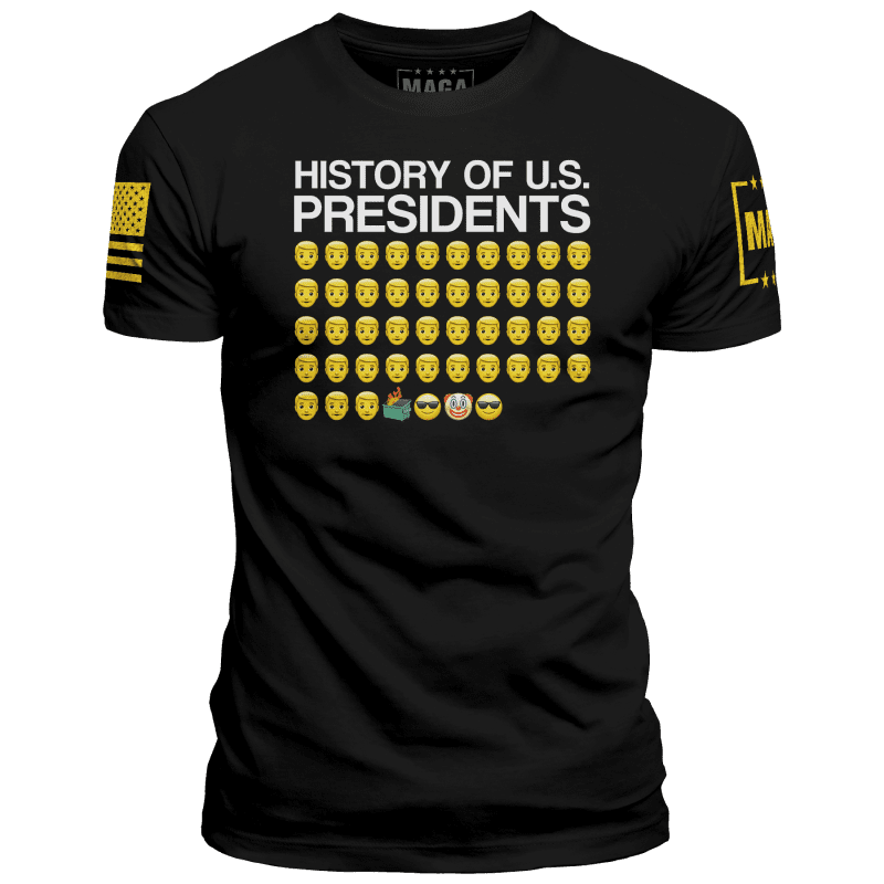 Black / XS History of US Presidents maga trump