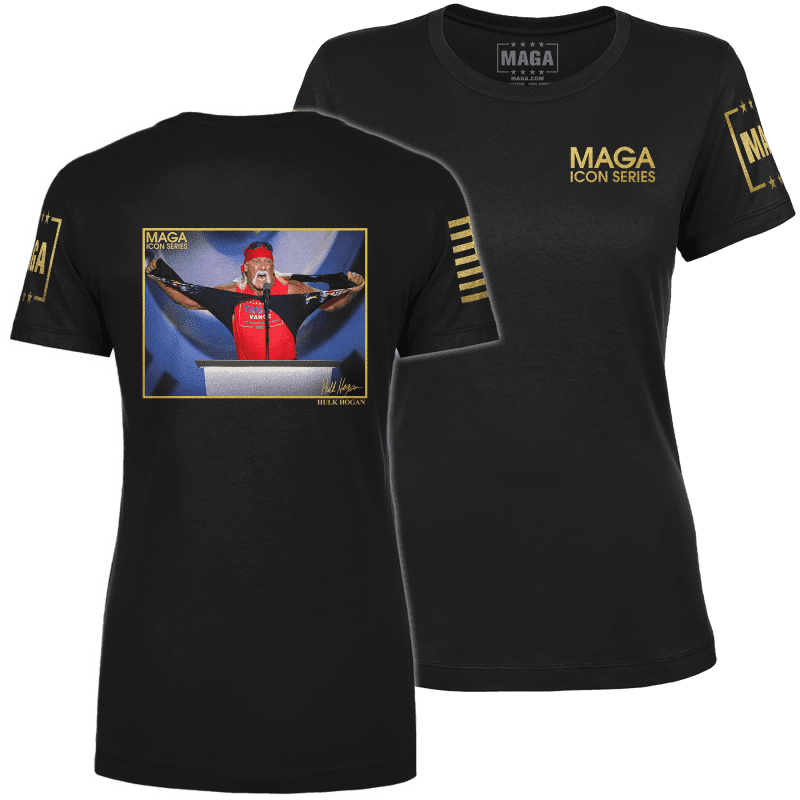 Black / XS Icon Series - Hulk Hogan Ladies Tee maga trump