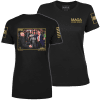 Black / XS Icon Series - Joe Rogan and Trump Ladies Tee maga trump