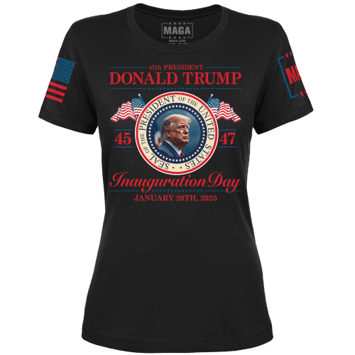 Black / XS Inauguration Day Ladies Tee maga trump