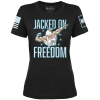 Black / XS Jacked On Freedom Ladies Tee maga trump