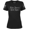 Black / XS Make America Great Again Dark Gothic  Ladies Tee maga trump