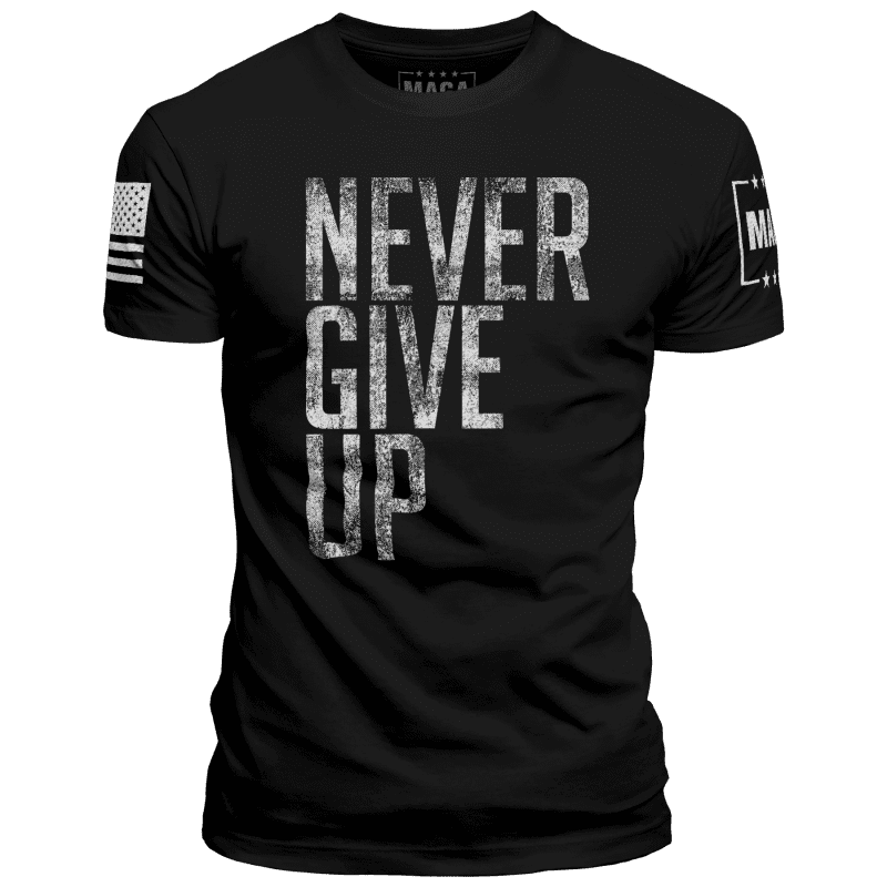 Black / XS Never Give Up maga trump